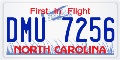 NC license plate DMU7256