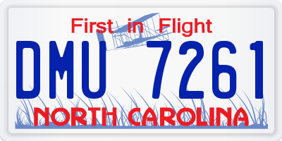 NC license plate DMU7261