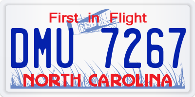 NC license plate DMU7267