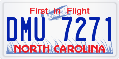 NC license plate DMU7271