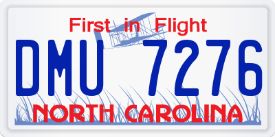 NC license plate DMU7276