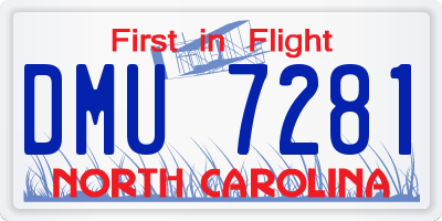 NC license plate DMU7281