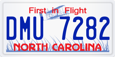 NC license plate DMU7282