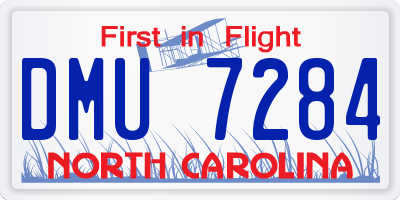 NC license plate DMU7284