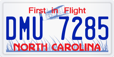NC license plate DMU7285