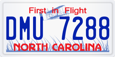 NC license plate DMU7288
