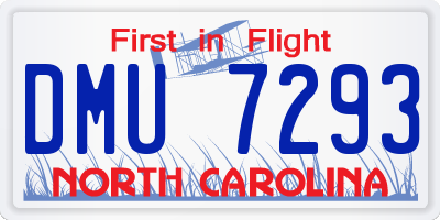 NC license plate DMU7293