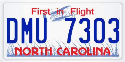 NC license plate DMU7303