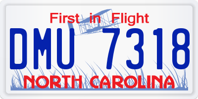 NC license plate DMU7318
