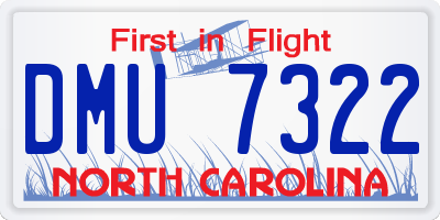 NC license plate DMU7322