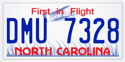 NC license plate DMU7328