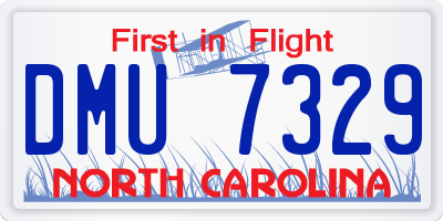 NC license plate DMU7329