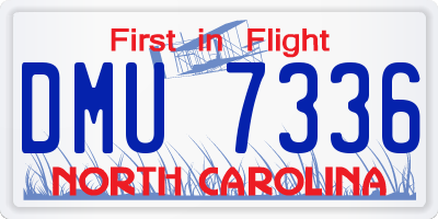 NC license plate DMU7336