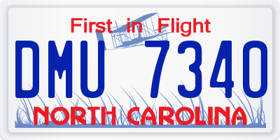 NC license plate DMU7340