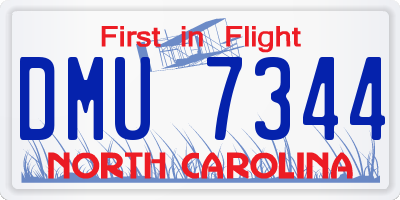 NC license plate DMU7344