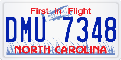 NC license plate DMU7348