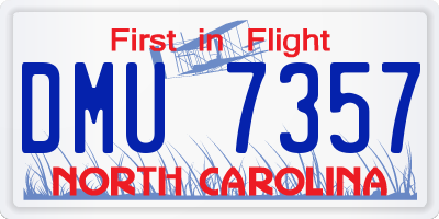 NC license plate DMU7357