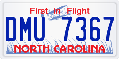 NC license plate DMU7367