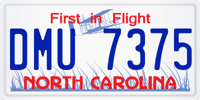 NC license plate DMU7375