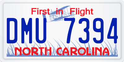 NC license plate DMU7394