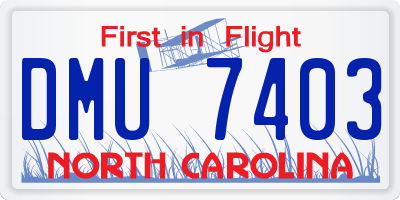 NC license plate DMU7403
