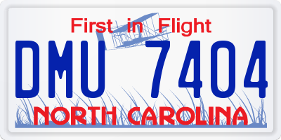 NC license plate DMU7404
