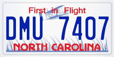 NC license plate DMU7407