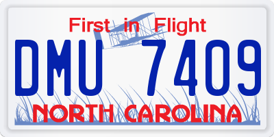 NC license plate DMU7409