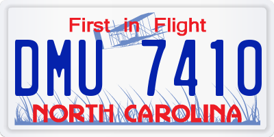 NC license plate DMU7410