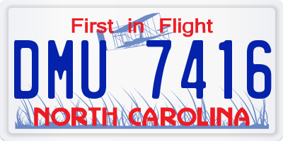 NC license plate DMU7416