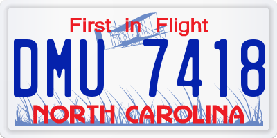 NC license plate DMU7418