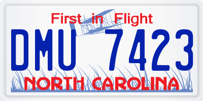 NC license plate DMU7423