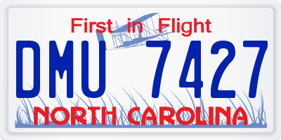NC license plate DMU7427