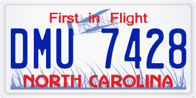 NC license plate DMU7428