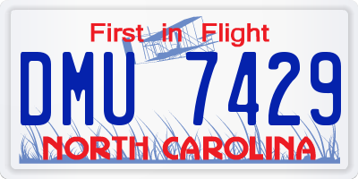 NC license plate DMU7429