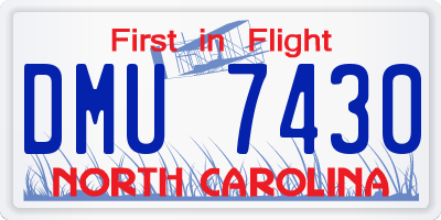 NC license plate DMU7430