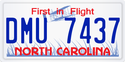 NC license plate DMU7437