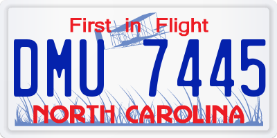 NC license plate DMU7445