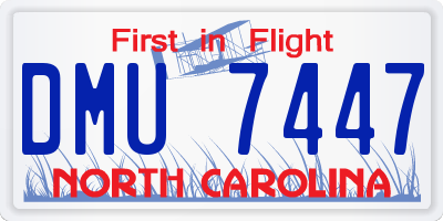NC license plate DMU7447