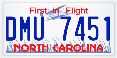 NC license plate DMU7451