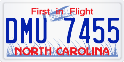 NC license plate DMU7455