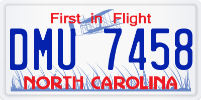 NC license plate DMU7458