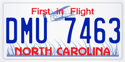 NC license plate DMU7463