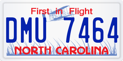 NC license plate DMU7464