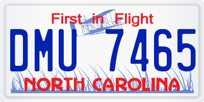 NC license plate DMU7465