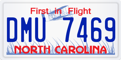 NC license plate DMU7469
