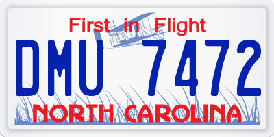 NC license plate DMU7472