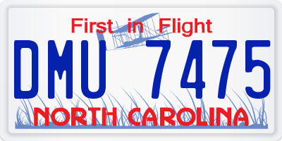 NC license plate DMU7475