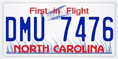 NC license plate DMU7476