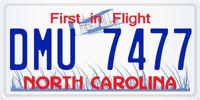 NC license plate DMU7477
